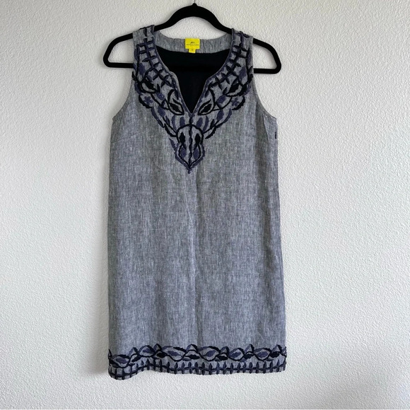 Roberta Roller Rabbit Linen V-Neck Mini Dress - Picture 1 of 12